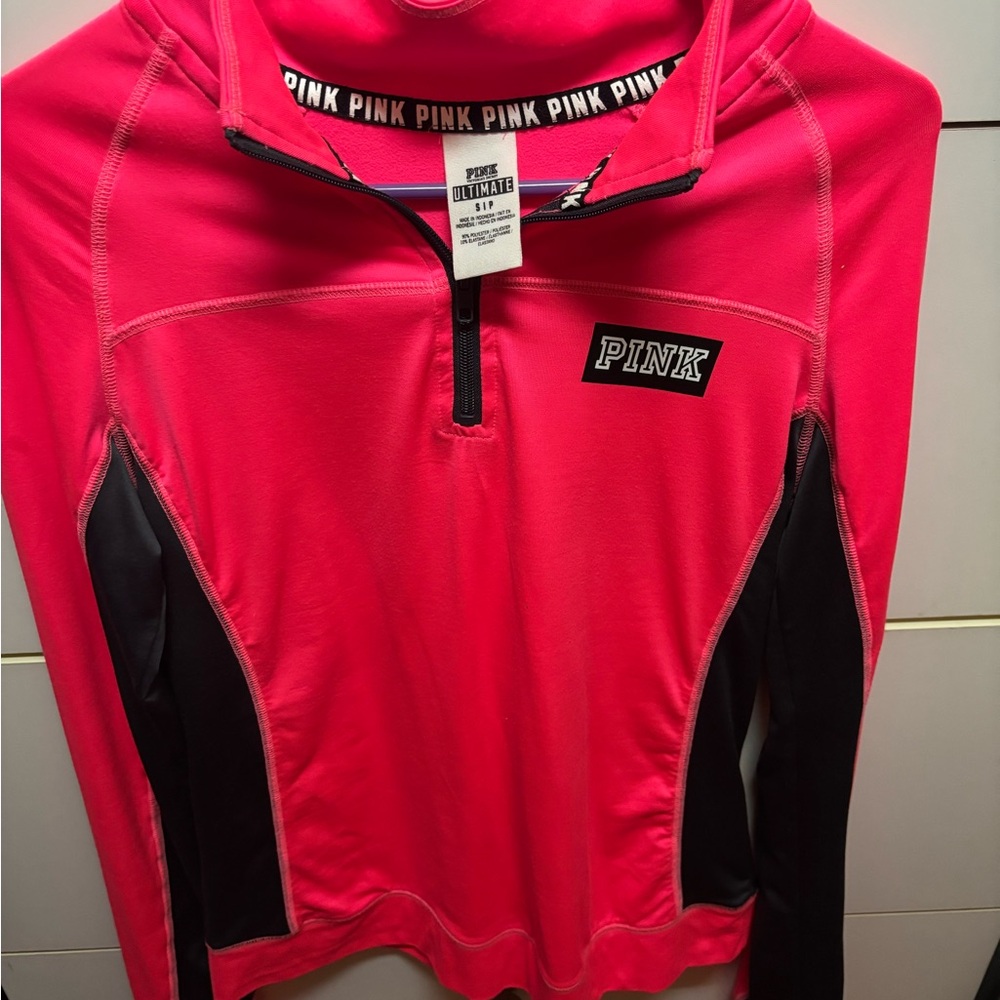 Pink quarter zip jacket small